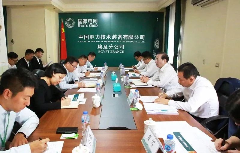 辛保安調(diào)研國(guó)網(wǎng)駐非辦、中電裝備埃及分公司