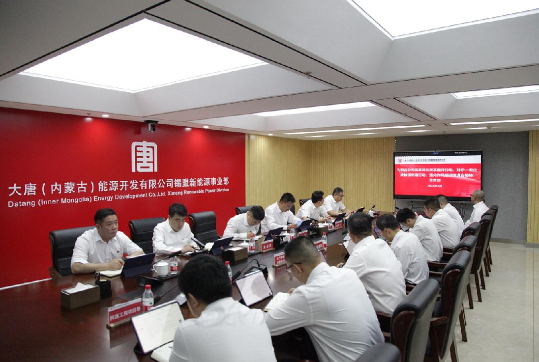 大唐錫盟新能源事業(yè)部召開內(nèi)蒙古公司改革深化提升行動、對標一流企業(yè)價值創(chuàng)造行動、強化作風建設(shè)會議精神宣貫會
